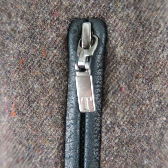 TORRAS Chest Brown Mixed Materials Wool Zip Up Jacket - Picture 4 of 9